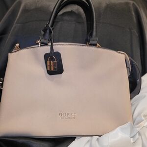 GUESS Beige and Black Women's Handbag